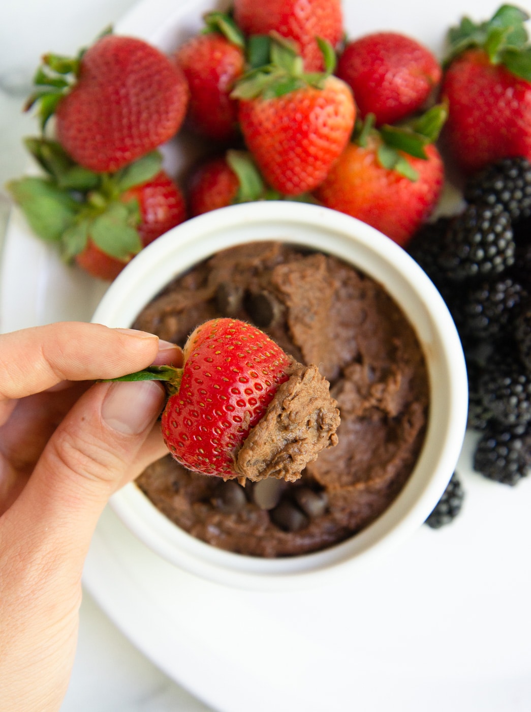 Black Bean Brownie Batter Dip Shaped by Charlotte