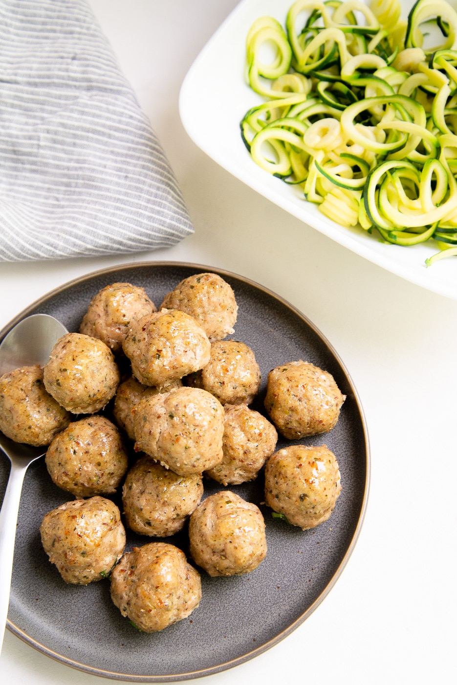 Paleo Pesto Turkey Meatballs Shaped by Charlotte