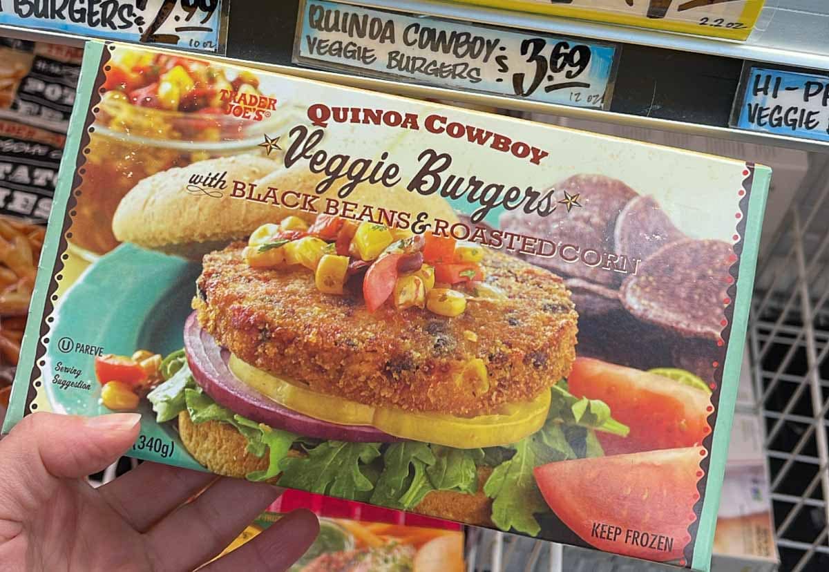 trader joe's quinoa cowboy veggie burgers