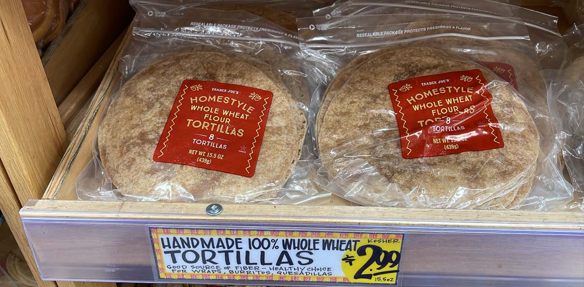 trader joe's Whole Wheat Tortillas