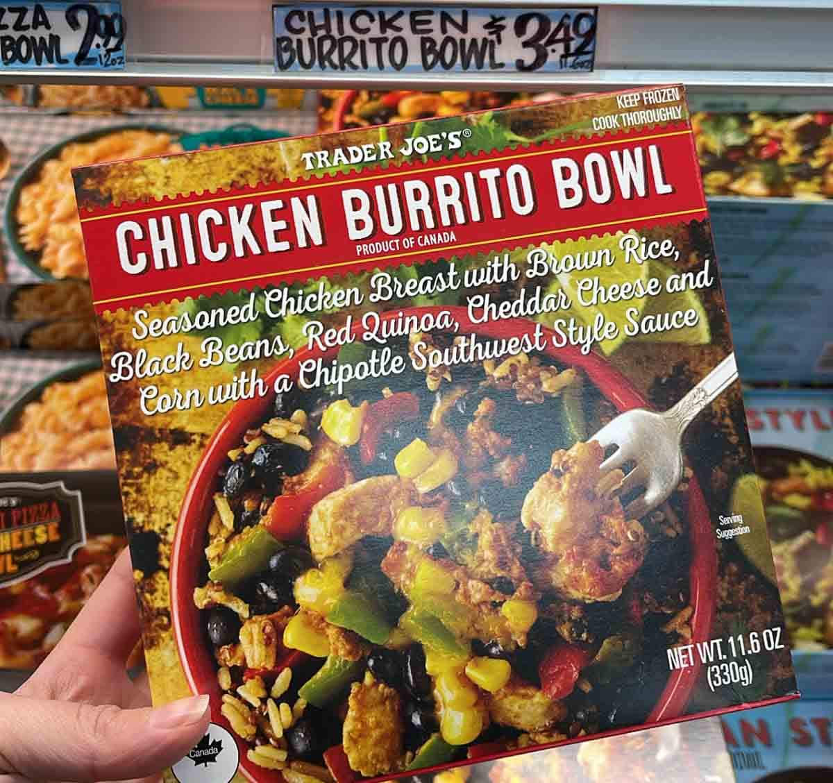 trader joe's chicken burrito bowl