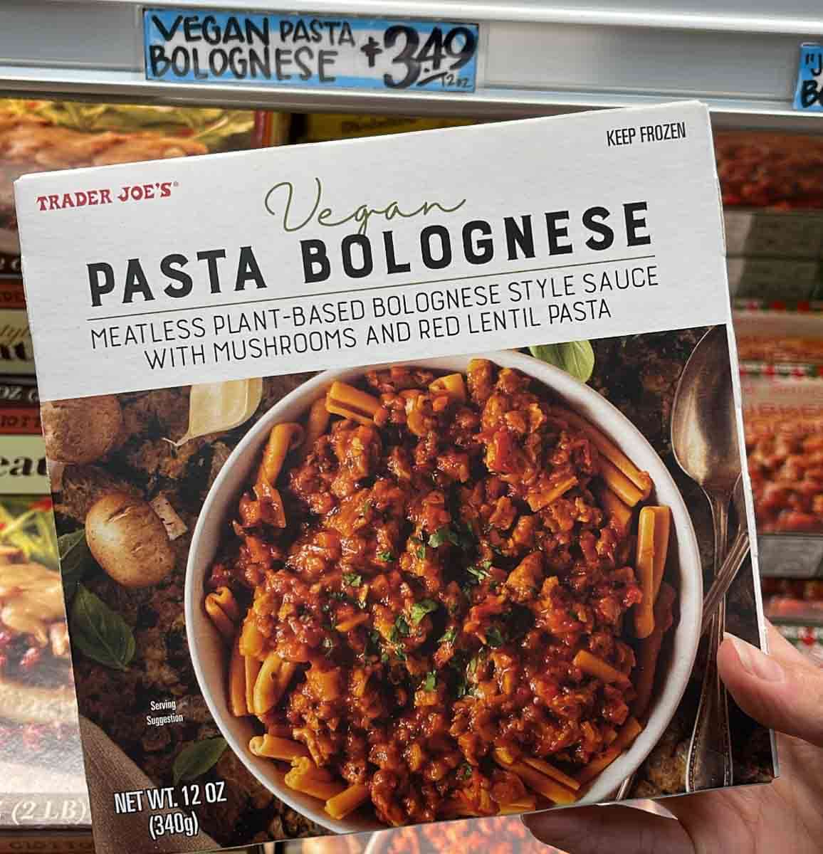 trader joe's vegan pasta bolognese