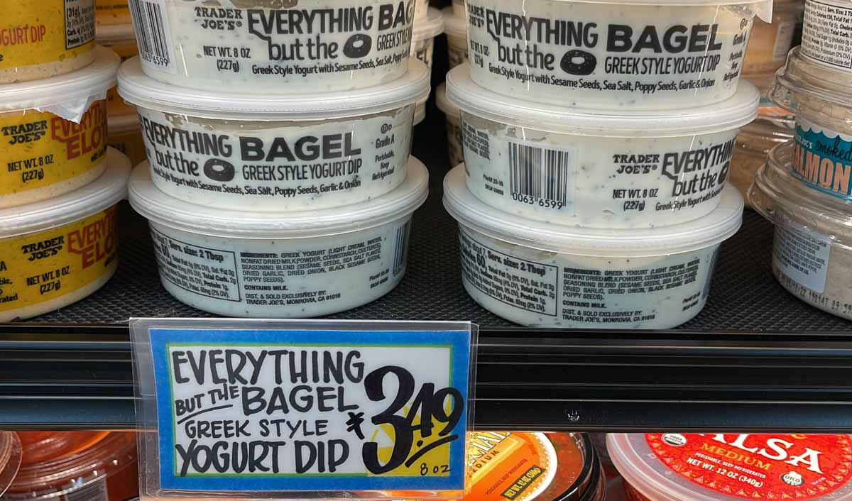 trader joe's everything but the bagel Greek yogurt dip