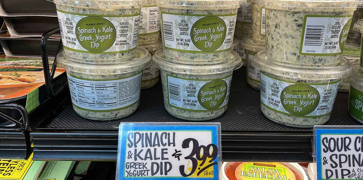 trader joe's Spinach and kale greek yogurt dip