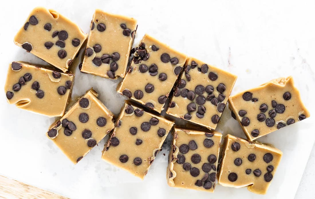 Healthy Cookie Dough Freezer Fudge Shaped by Charlotte