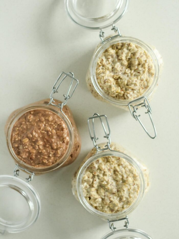 Banana overnight oats without toppings