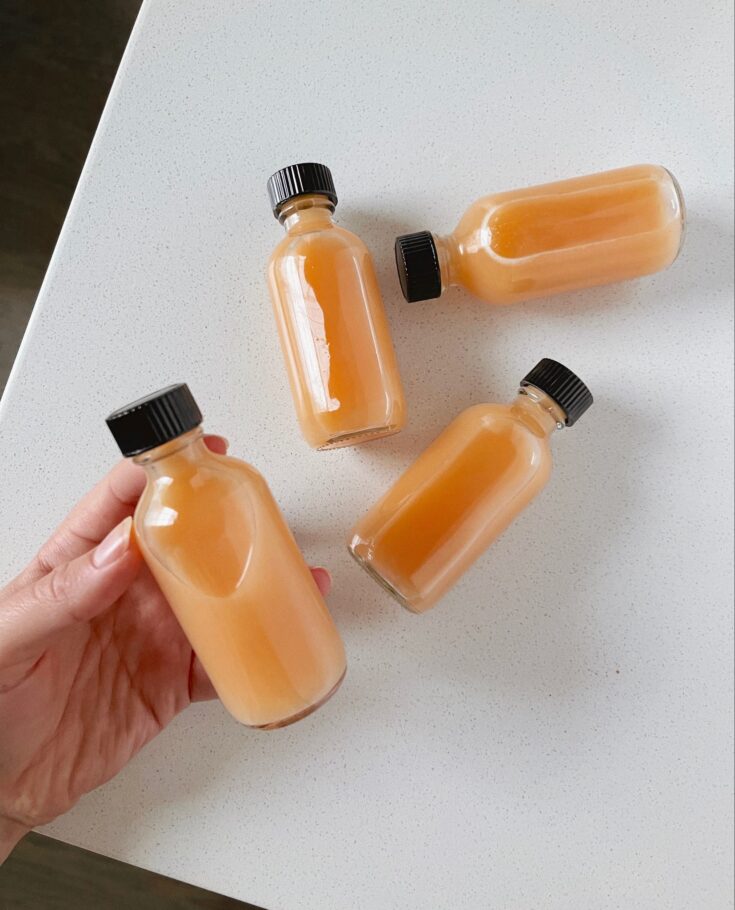 Small Plastic Bottles For Liquids, Ginger Shot Bottles With