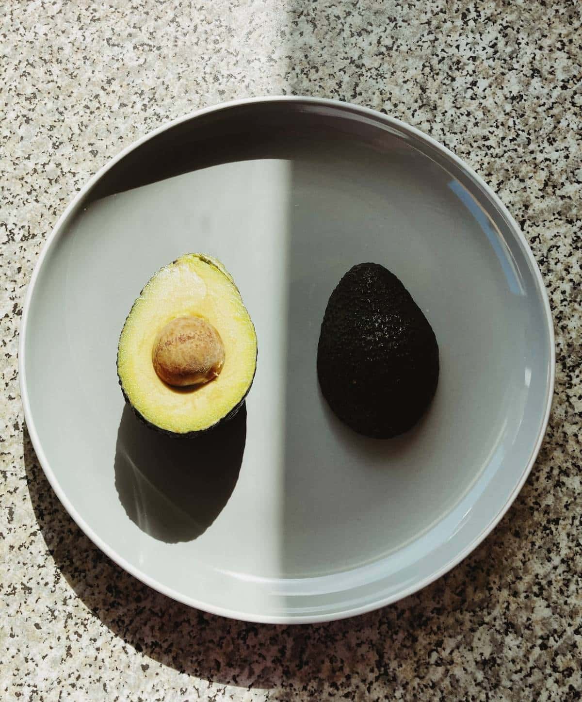 Are avocados bad for you? Avocado cut in half.